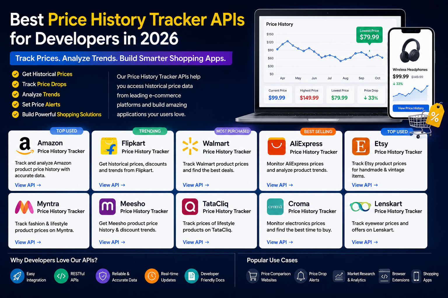 Best Price History Tracker APIs for Developers in 2026: Compare Amazon, Flipkart, Walmart & More